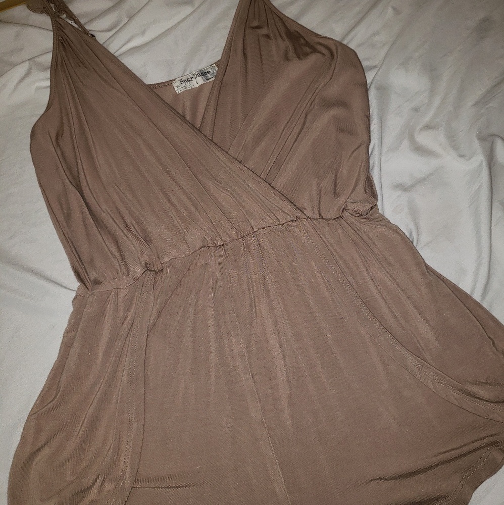 Tan Crossover Romper